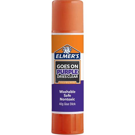 Elmer's Goes On Purple Dries Clear School Glue Sticks 2 Pack | Woolworths