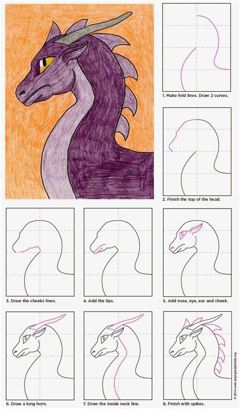 dragon pictures to draw step by step