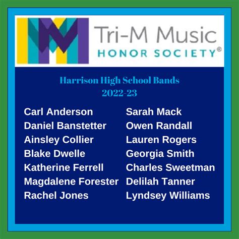 Tri-M Music Honor Society Inducts 14 From Harrison Bands | Harrison Bands