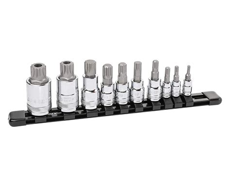 ARES 49000-10-Piece XZN Triple Square Spline Bit Socket Set - Chrome ...