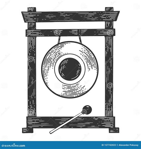 icono plano de vector de gong. Instrumento tradicional de gamelan de ...