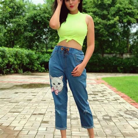 Tea Green neon mock neck top with Cat addiction Denim Jogger – TrenBee