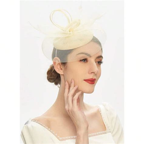 1pc Women High Tea Hats Fascinators Easily Wear Retro Style Mesh ...