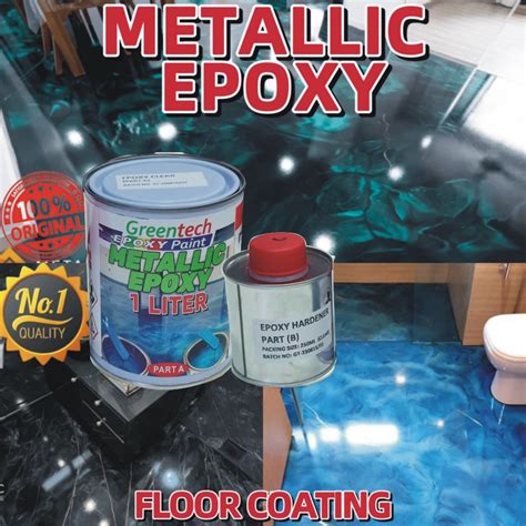 5L ( Metallic Epoxy Paint ) 5L METALLIC EPOXY FLOOR PAINT COATING Tiles ...