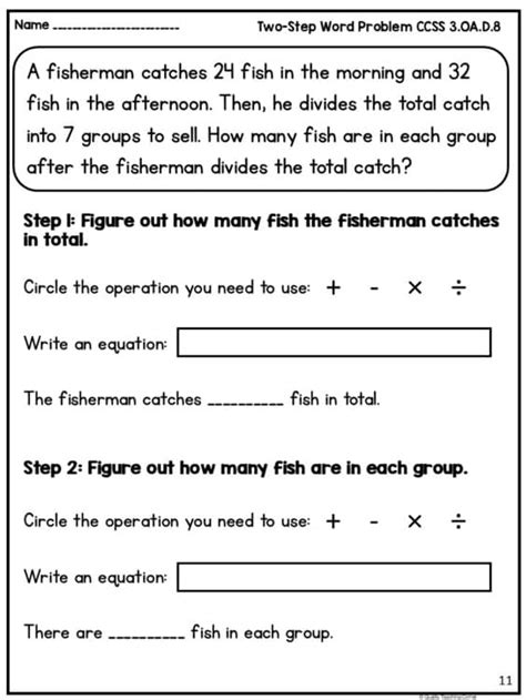 2 Step Word Problems 3rd Grade 的图像结果
