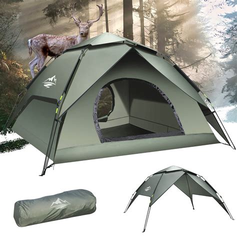 Instant Pop Up Tents for Camping, 2-3 Person Camping Tent Automatic 60s ...
