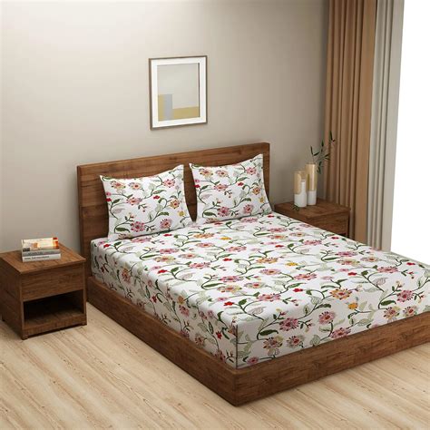 Swayam Veda Collection Premium Cotton 160 TC Floral Print Cotton Double ...