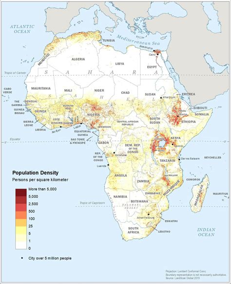 Africa Population Map - Guide of the World