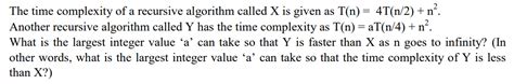 Image result for Time Complexity of Recursive Algorithm