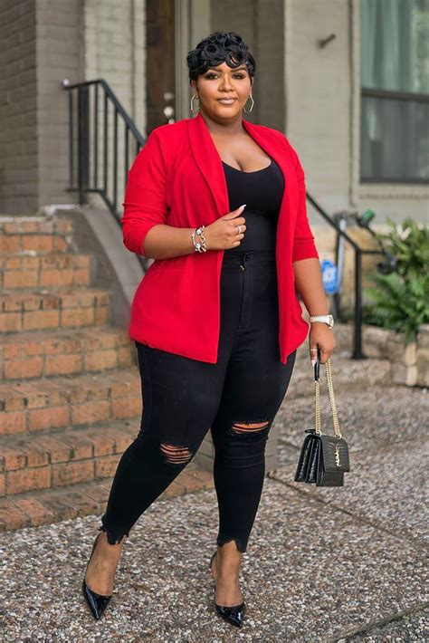 The Celine Blazer - Red | Fashion Nova | Plus size fashion, Blazer ...