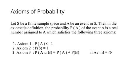 Axioms of Probability | PPTX