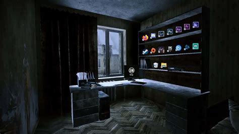 🔥 Free Download A Room With Desk And Shelves Wallpaper by @ruthmccoy ...