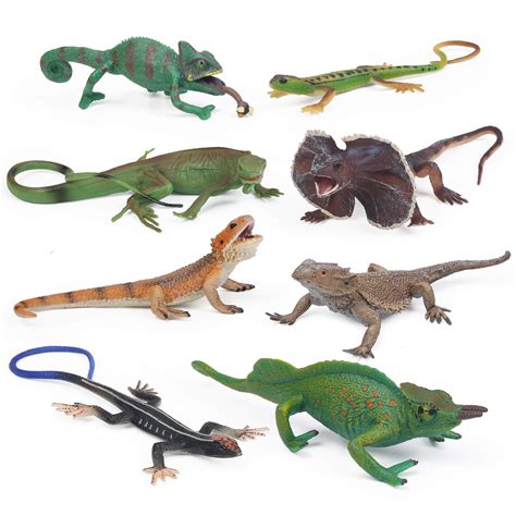 Buy UANDME 8pcs Lizard Animal Figurines Realistic Reptile Animal ...