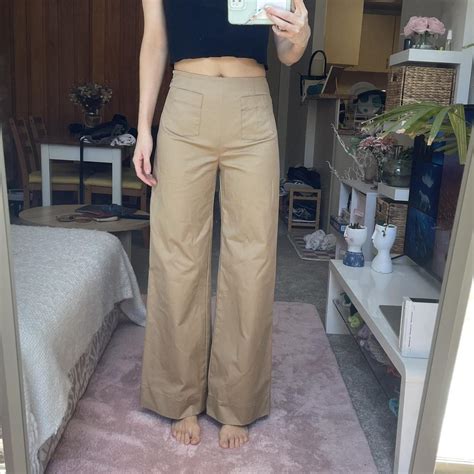 The most beautiful 70’s inspired tan high waisted... - Depop
