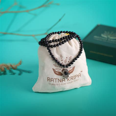 Buy Black Tourmaline Japa Mala 108 Beads at Ratnakripa – ratnakripa