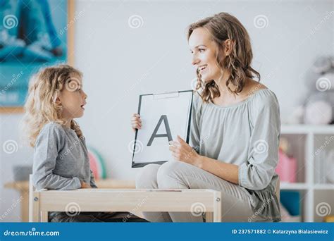 Practicing the Pronunciation Stock Photo - Image of asperger, disorder ...