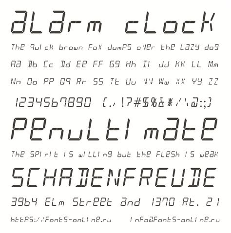 Alarm Clock Font