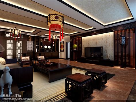 中式客厅 – 设计本装修效果图