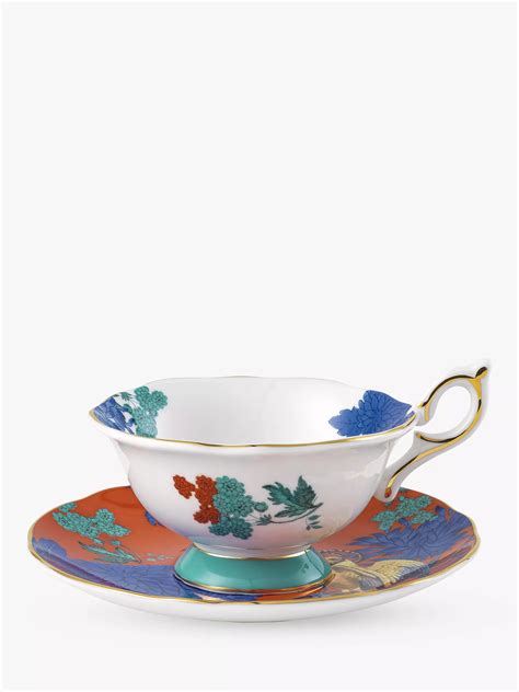 Wedgwood Wonderlust Golden Parrot Bone China Cup & Saucer, 140ml ...