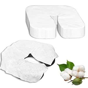 120 Pieces Disposable Face Cradle Covers,Silky Soft headrest massage ...