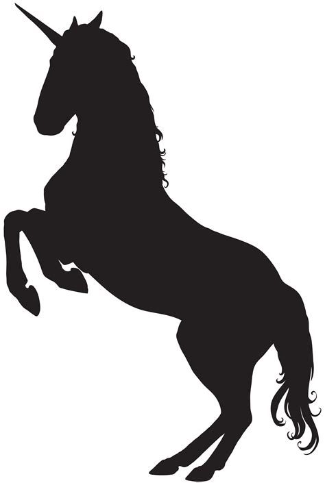 Unicorn Silhouette PNG Clip Art Image | Gallery Yopriceville - High-Quality Free Images and ...
