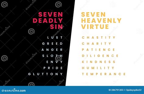 7 Seven Heavenly Virtues Illustration Royalty-Free Stock Photo ...