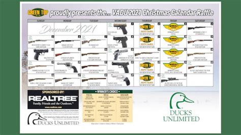 Virginia Ducks Unlimited July 2022 Raffle Calendar at Green Top Hunt ...