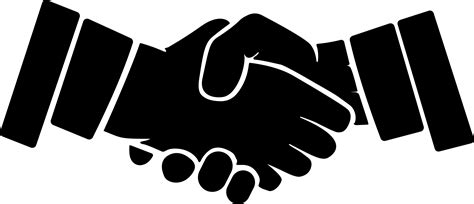 Hands Shaking - Silhouette Handshake Clip Art - Png Download - Full ...