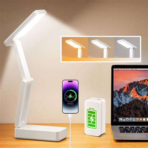 Rechargeable Lamps Cordless Lamps,6000mAh Battery Powered Lamp,3 Colors ...