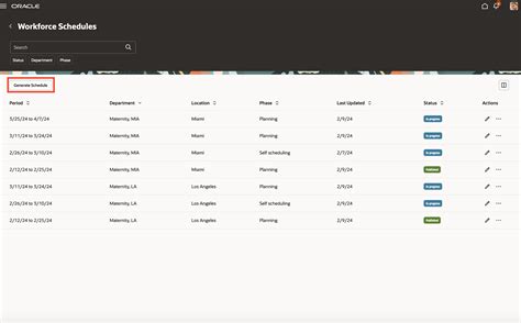 Generate Workforce Schedule Introduction