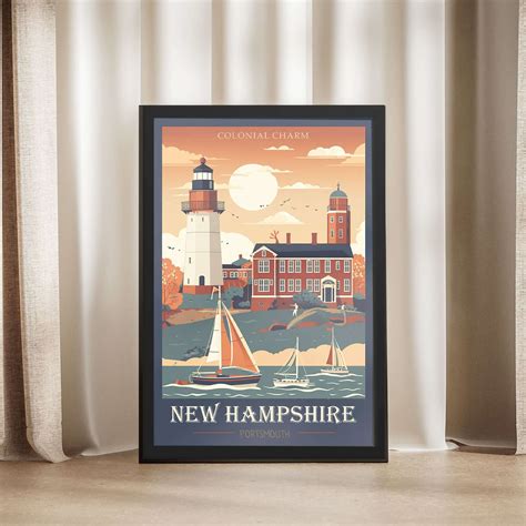 New Hampshire Colonial Charm Portsmouth Poster | United World Memories