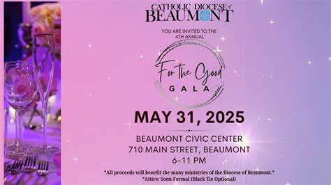 4th Annual For the Good Gala, Beaumont Civic Center, 31 May 2025 ...