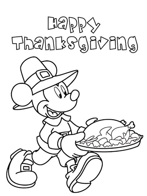 Thanksgiving Coloring Page Disney