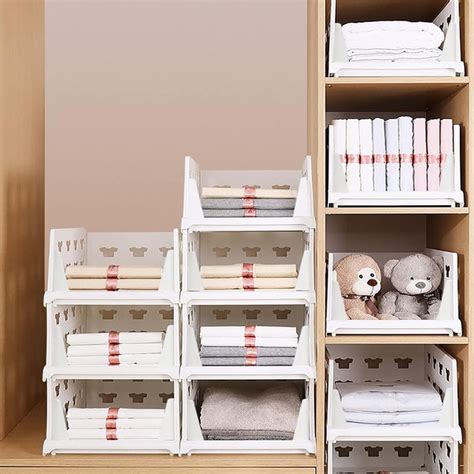 3 Layer Stackable Multifunctional Storage,for Clothes Foldable Drawer ...