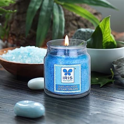 Iris Home Fragrances Ocean Dream Glass Jar Candle- 85gm- Burn time ...