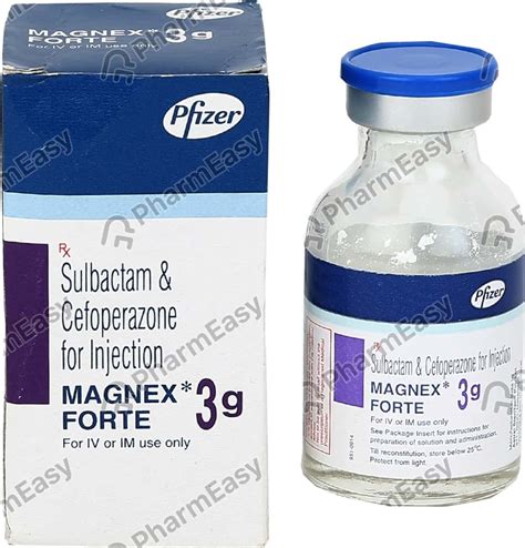Magnex Forte 3gm Dry Vial Of 1 Powder For Injection: Uses, Side Effects ...
