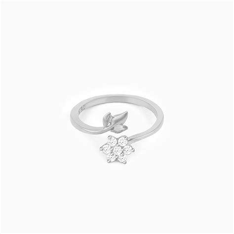 Silver Flower Girl Ring – GIVA