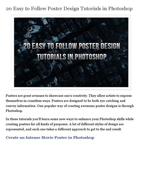 Image result for Poster Design Tutorials