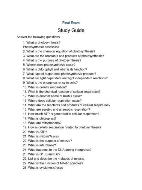 Image result for Exam Study Guide