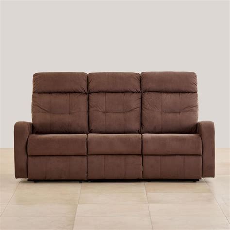 Buy Helios Toledo Fabric 3+2 Seater Recliner Set - Brown from Helios by ...