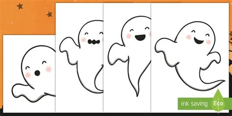 Preschool Halloween Printables - Ghost Cut-Outs
