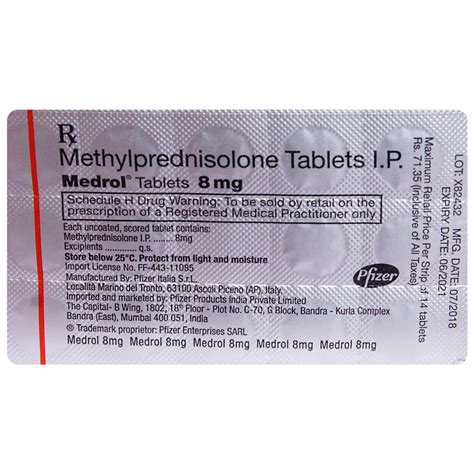 Medrol Tablet | Uses, Side Effects, Price | Apollo Pharmacy