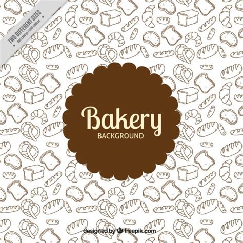 Hand drawn bakery products background | Premium Vector