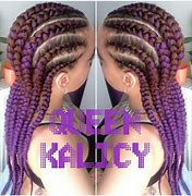 Image result for Scalp Braids with Loose Ponytail