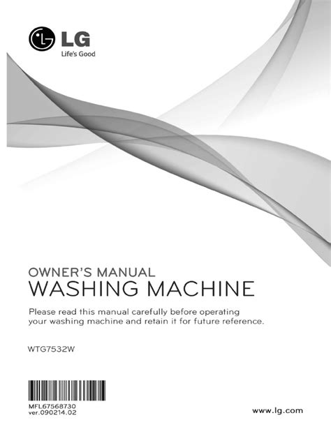 LG Washing Machine User Guide 的图像结果