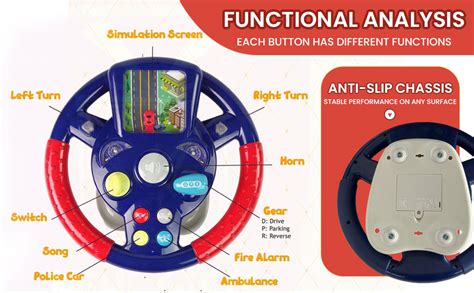 Buy Kidology Musical Steering Wheel Toy for Kids - Pretend Driving with ...