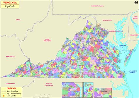 Chesapeake Virginia Zip Code Map | Virginia Map