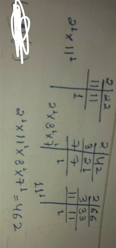 Find the LCM of 26 and 42 and 66 by factorization - Brainly.in