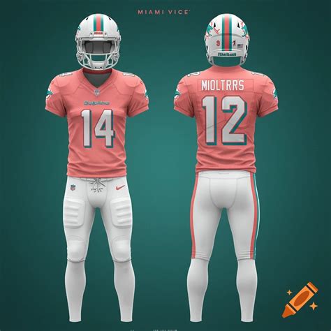 Miami Dolphins uniform concept in 1980s Miami Vice style colors ...