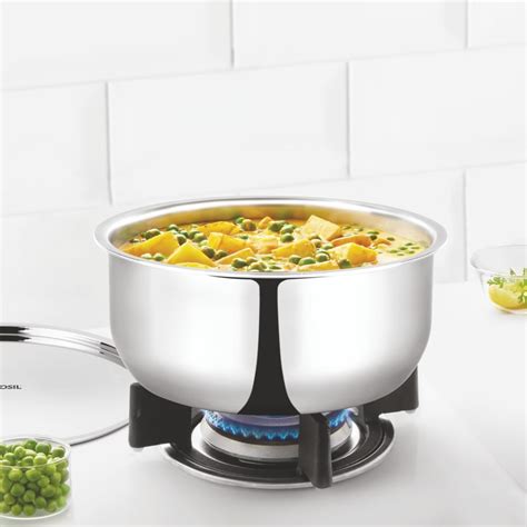 Buy Borosil Triply Stainless Steel 4.6 L (24 Cm) Tope with Lid | Gas ...